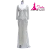 beaded fron and back panel dress