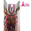 beaded fron and back panel dress