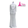beaded front and back panel fabric
