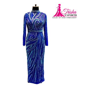 blue evening gowns