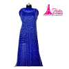 blue front and back panel dress
