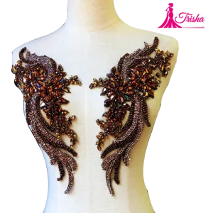 embroidered beaded applique exporters india