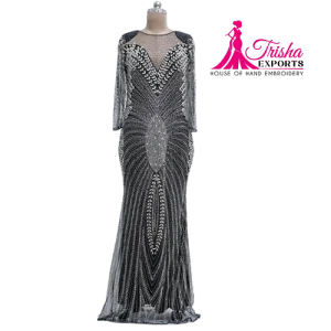 embroidered beaded front and back panels