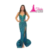 floor-length beaded evening gowns