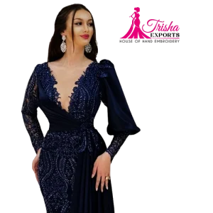 hand crafted beaded evening gowns