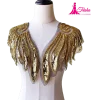 hand-sewn beaded appliques