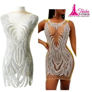 premium beaded front and back panel