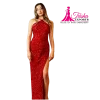 red beaded evening gowns