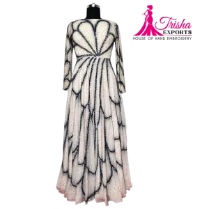 sequin and bead embellished gown