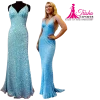 sky blue beaded evening gowns