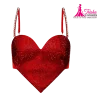 beaded heart shape bikini