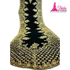 black somali dirac beaded fabrics