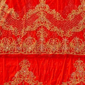 george wrapper in beaded fabric
