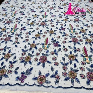 hand crafted beaded fabric