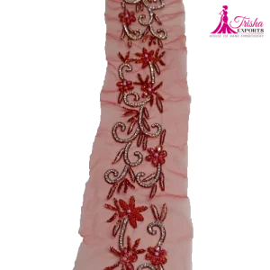 hand embroidered beaded trims manufacturer