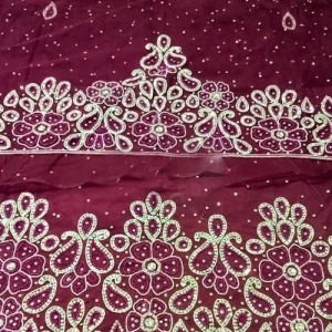 hand embroidered george wrapper india