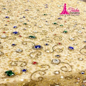 hand made beaded fabric