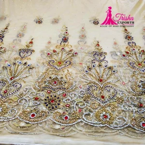 indian beaded fabrics exporter