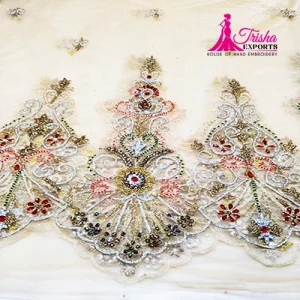 luxury beaded fabrics india