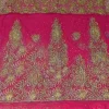 pink george wrapper hand embroidered