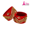 red embroidered bangles
