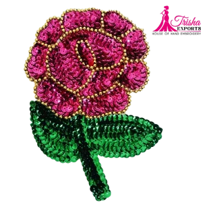rose sequin beaded patches