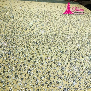 elegant beaded fabric