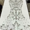 beaded front and back panel gown