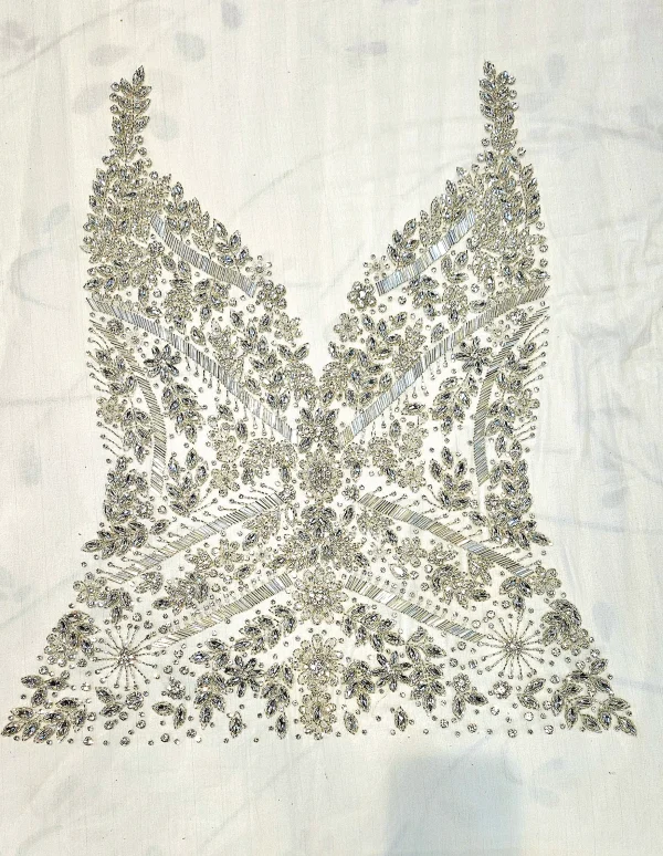 front and back panel beaded dress
