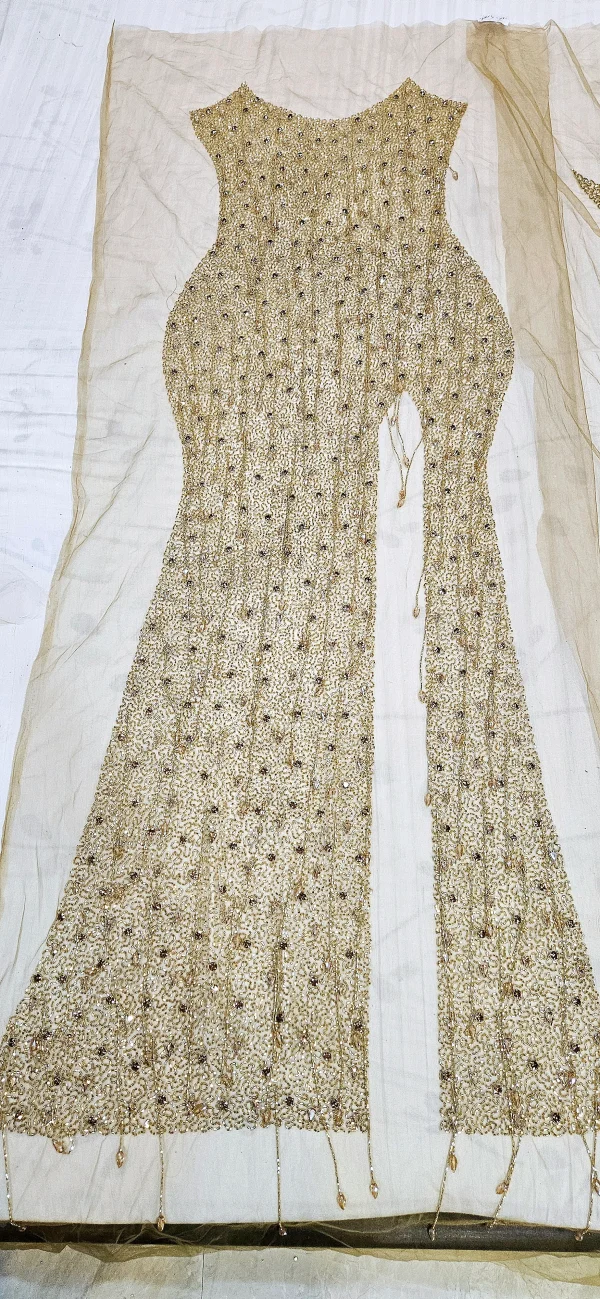 embroidered front and back panel