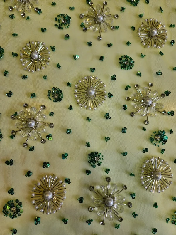 designer beaded fabric