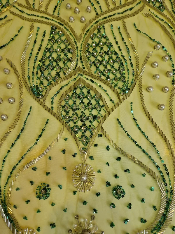 designer beaded fabric