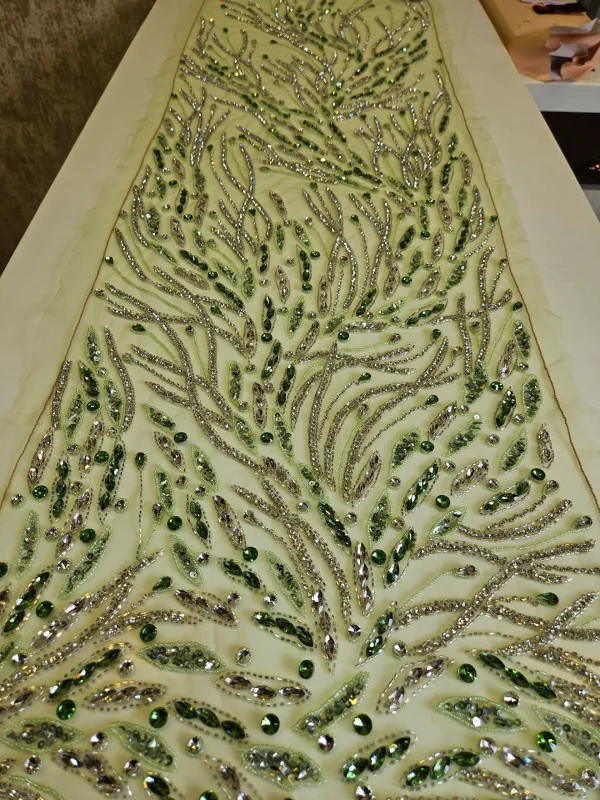 designer beaded fabric