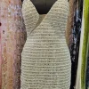 beaded a-line mini dress