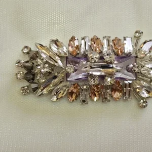 beaded patch with rhinestones