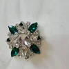 beaded patch with rhinestones