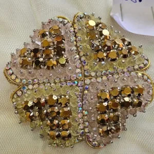 crystal beaded applique patch