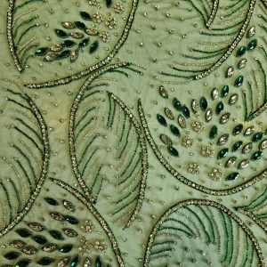 elegant beaded fabric