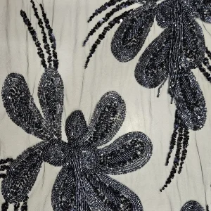 floral beaded fabric