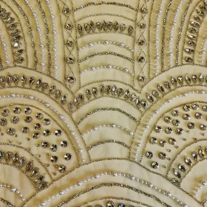 geometric beaded fabric