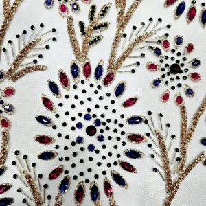 luxury beaded fabric