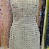 petite beaded mini dress