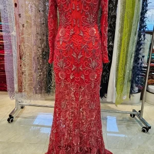 red gown for evening dress