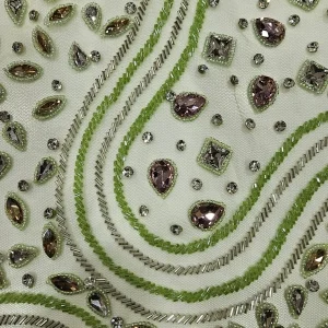 silk beaded fabric