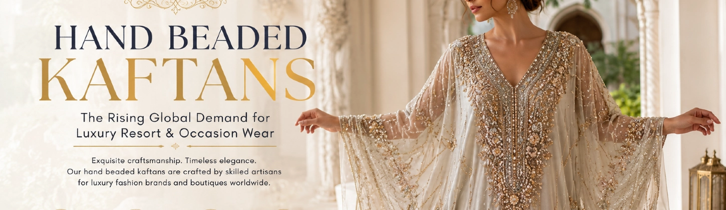 Hand Beaded Kaftans: The Rising Global Demand for Luxury Resort & Occasion Wear