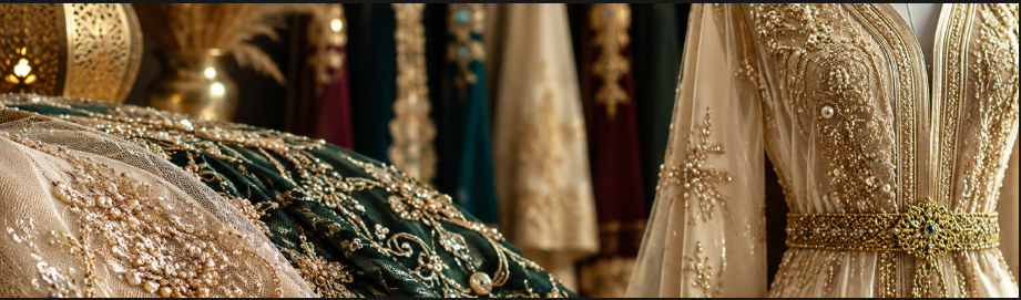 Beaded Fabrics for Algeria: Handcrafted Fabrics for Bridal & Luxury Fashion