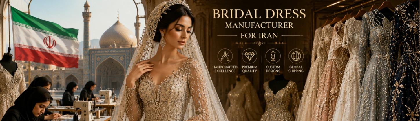 Bridal Dress Manufacturer for Iran: Custom Wedding Dresses & Luxury Beadwork